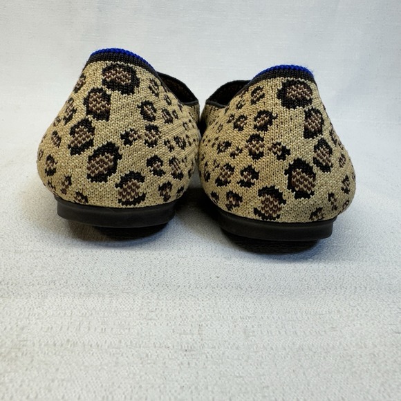 Rothy's The Flat Round Toe Spotted Leopard Print Loafer Ballet Flat 9.5 - Picture 3 of 7